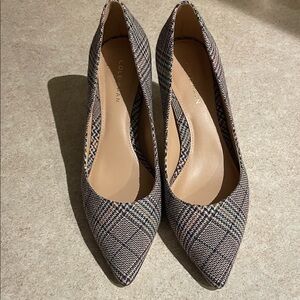 Cole Haan Grand.OS Plaid Fabric Pumps Heels – Size 7.5 – Classic Pointed Toe